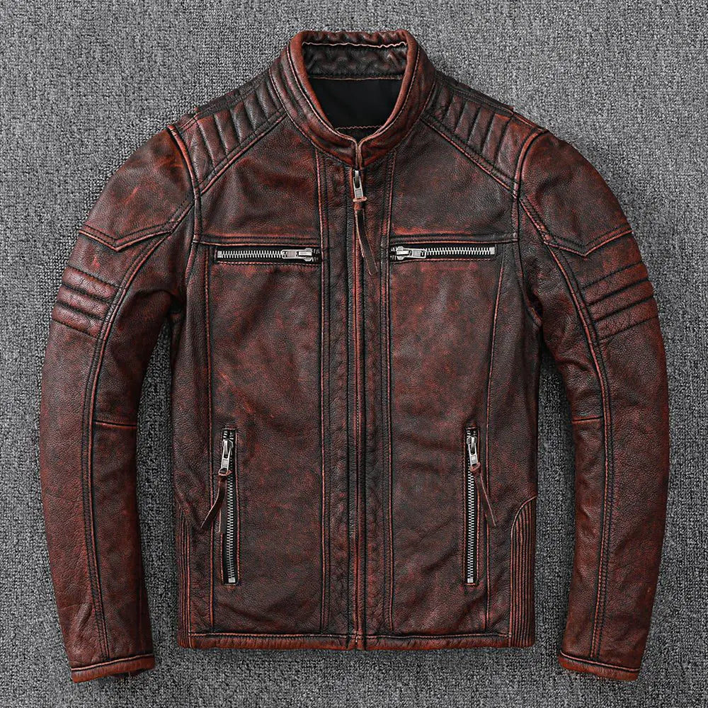 Harley Vintage Leather Biker Jacket