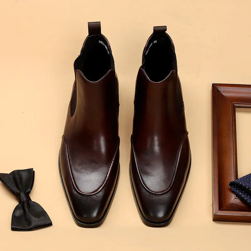 Martin High Tops: Men's Leather Pointed Boots