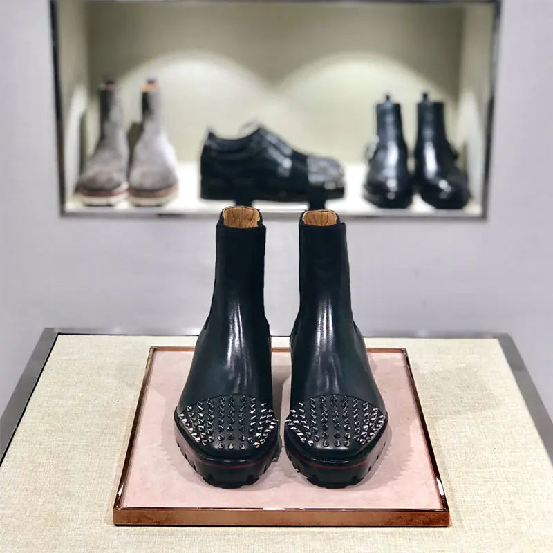 Men's Luxe Leather High-Tops for Business & Casual