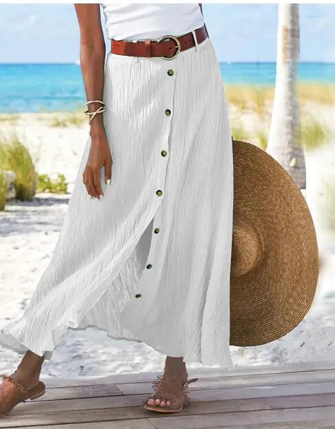 Chic Striped Midi Skirt
