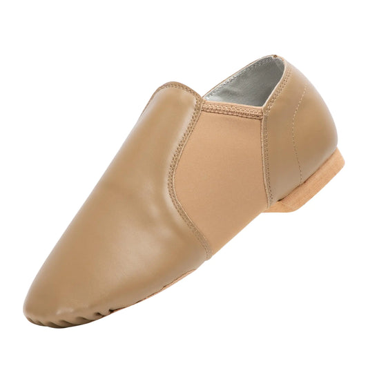 Kids' Brown Leather Slip-On Jazz Shoes