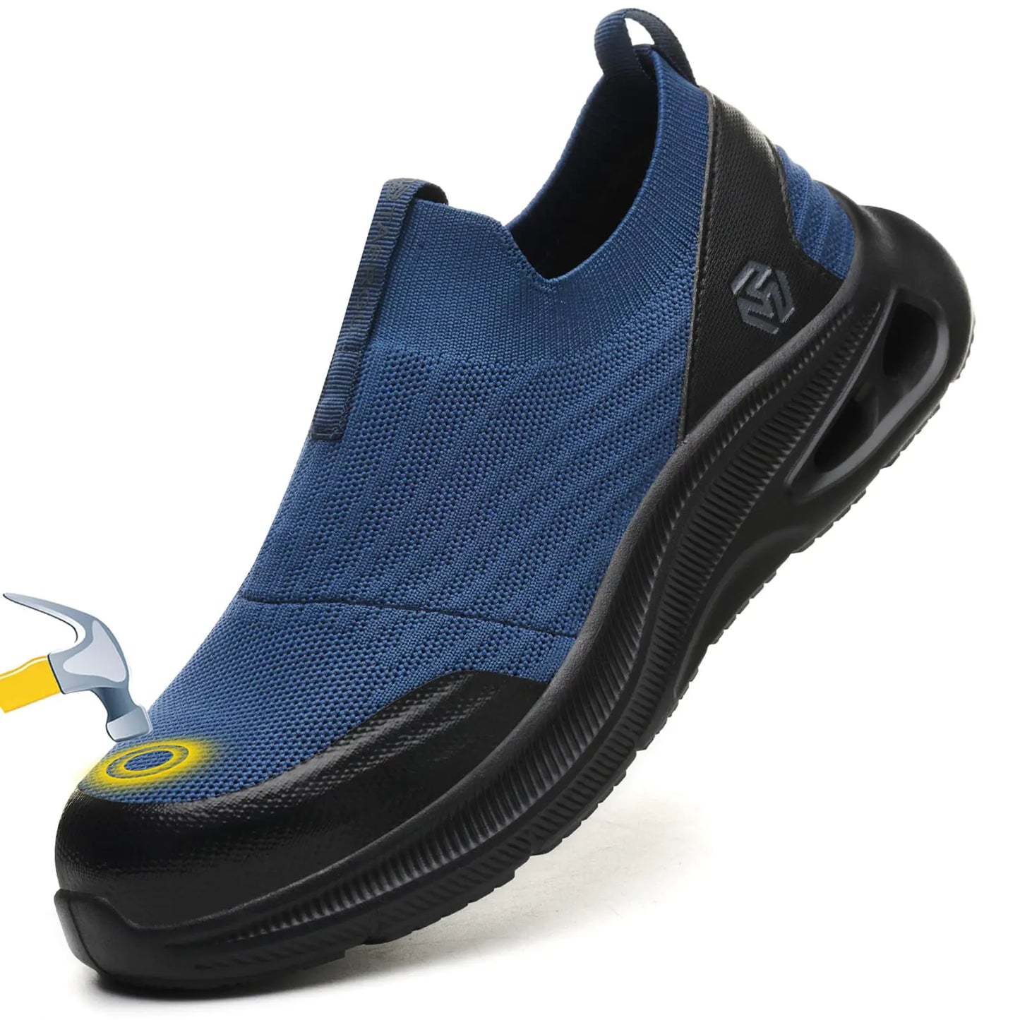 TAERGU Men's Lightweight Steel Toe Sneakers, Slip-Resistant, Size 10