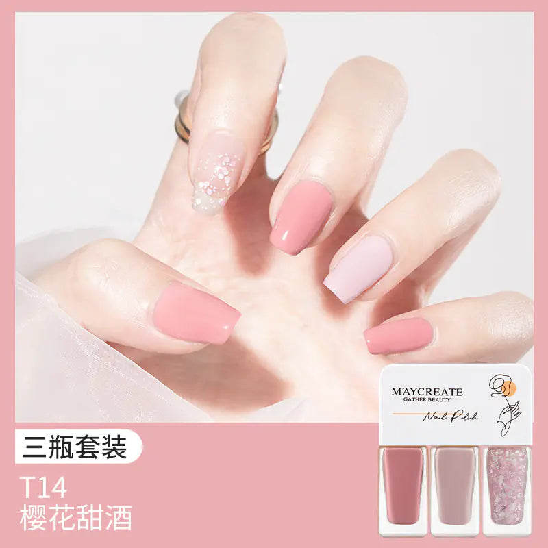 Quick-Dry 3-Piece Peel-Off Nail Polish Set