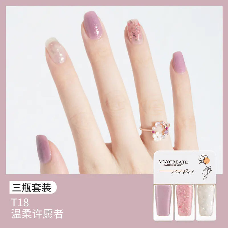 Quick-Dry 3-Piece Peel-Off Nail Polish Set