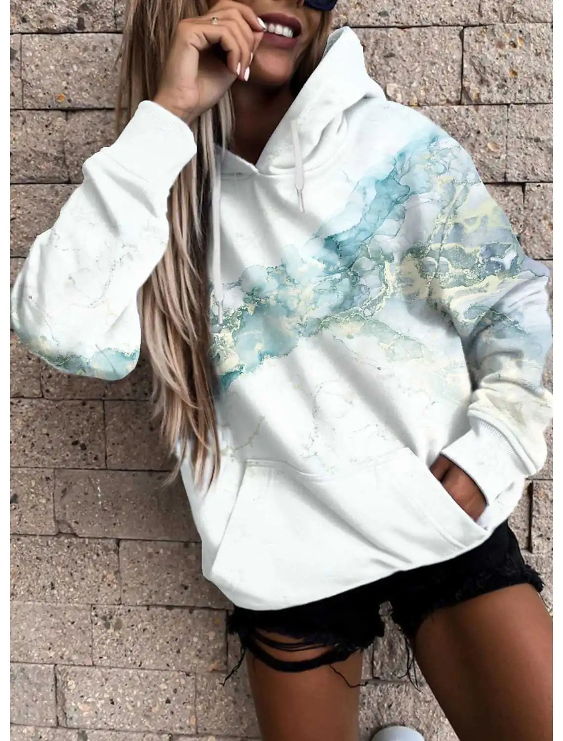 3D Chic Printed Sweatshirt for Women