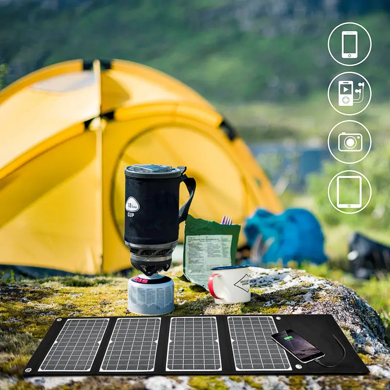 30W Foldable Solar Panel for Outdoor Adventures