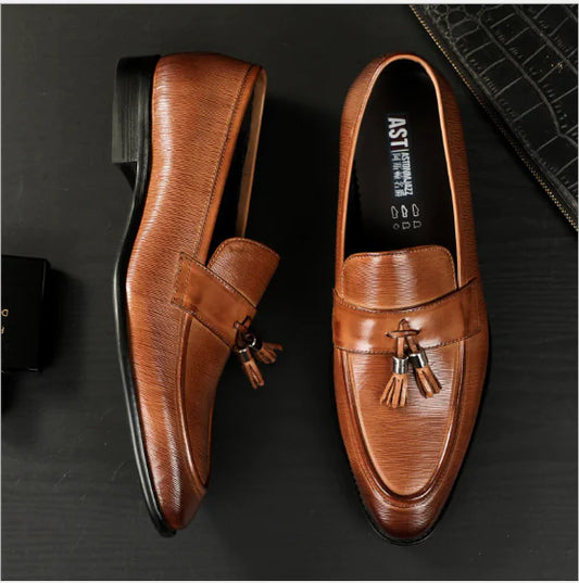 Men's Tassel Leather Shoes - Dress & Casual Style