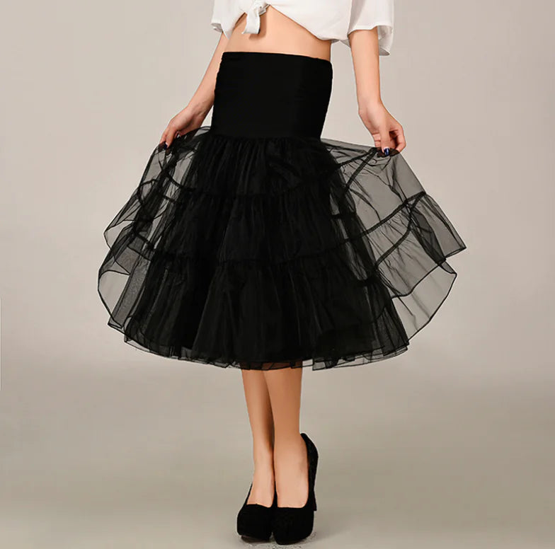 Chic Tulle Midi Skirt for Women