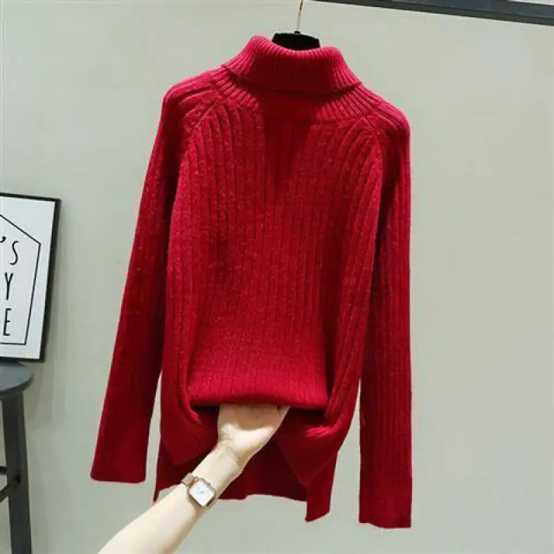 Chic Thick Knit High-Collar Top