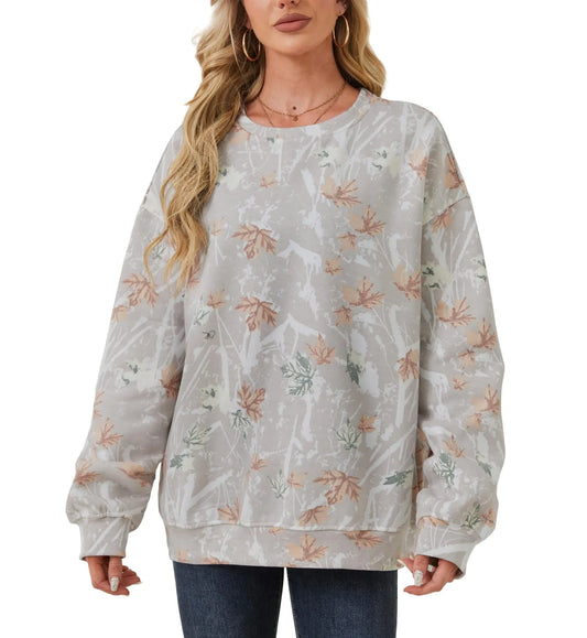 Maple Camo Women's Oversized Sweatshirt