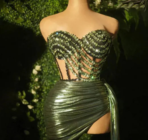 Glam Tube Top & Rhinestone Skirt Combo