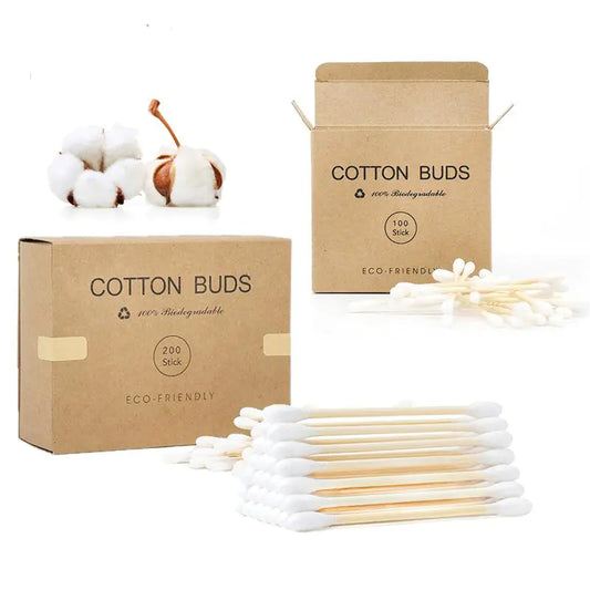 200 Eco-Friendly Bamboo Cotton Swabs
