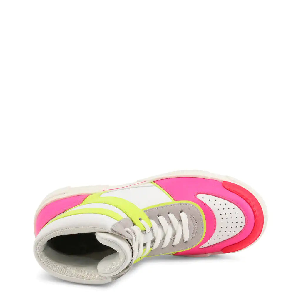 Vivid Pink High-Top Sneakers