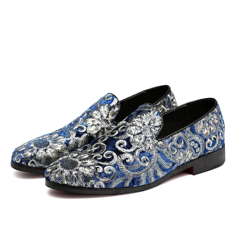 Elegant Embroidered Men's Footwear
