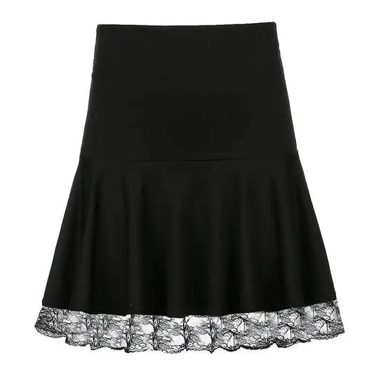 Elegant Lace Pleated Skirt