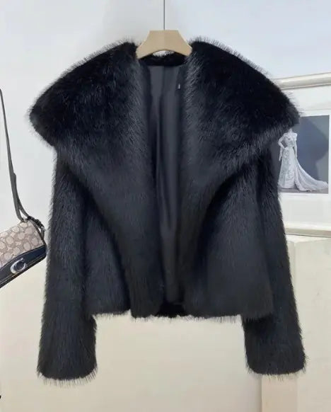 Chic Imitation Fur Coat