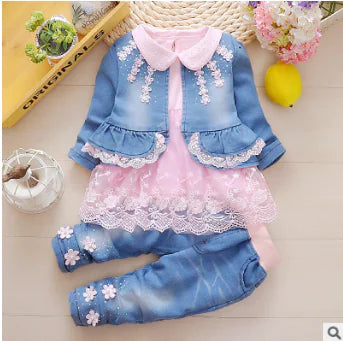 Toddler Chic Denim 3-Piece Ensemble (Ages 1-3)
