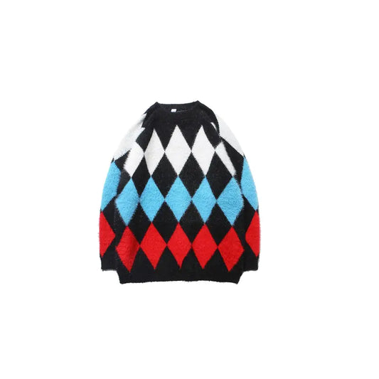 Casual Diamond Knit Sweater