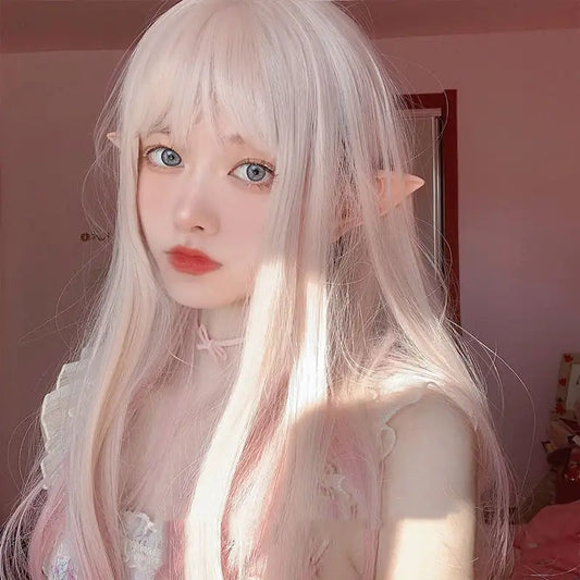 Cherry Puff Long Ombre Wig