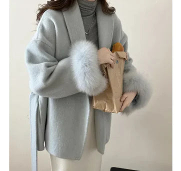 Luxury Reversible Cashmere Wrap Top