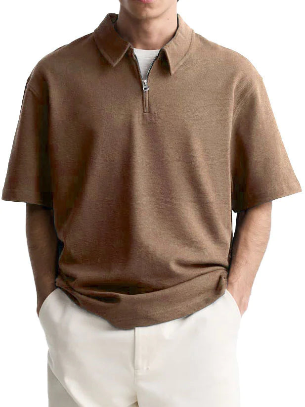 Men's Breezy Zip Polo