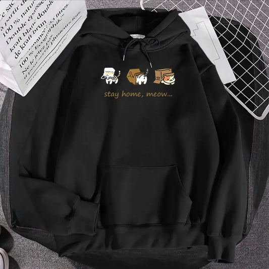 Fleece Printed Hoodie Pullover