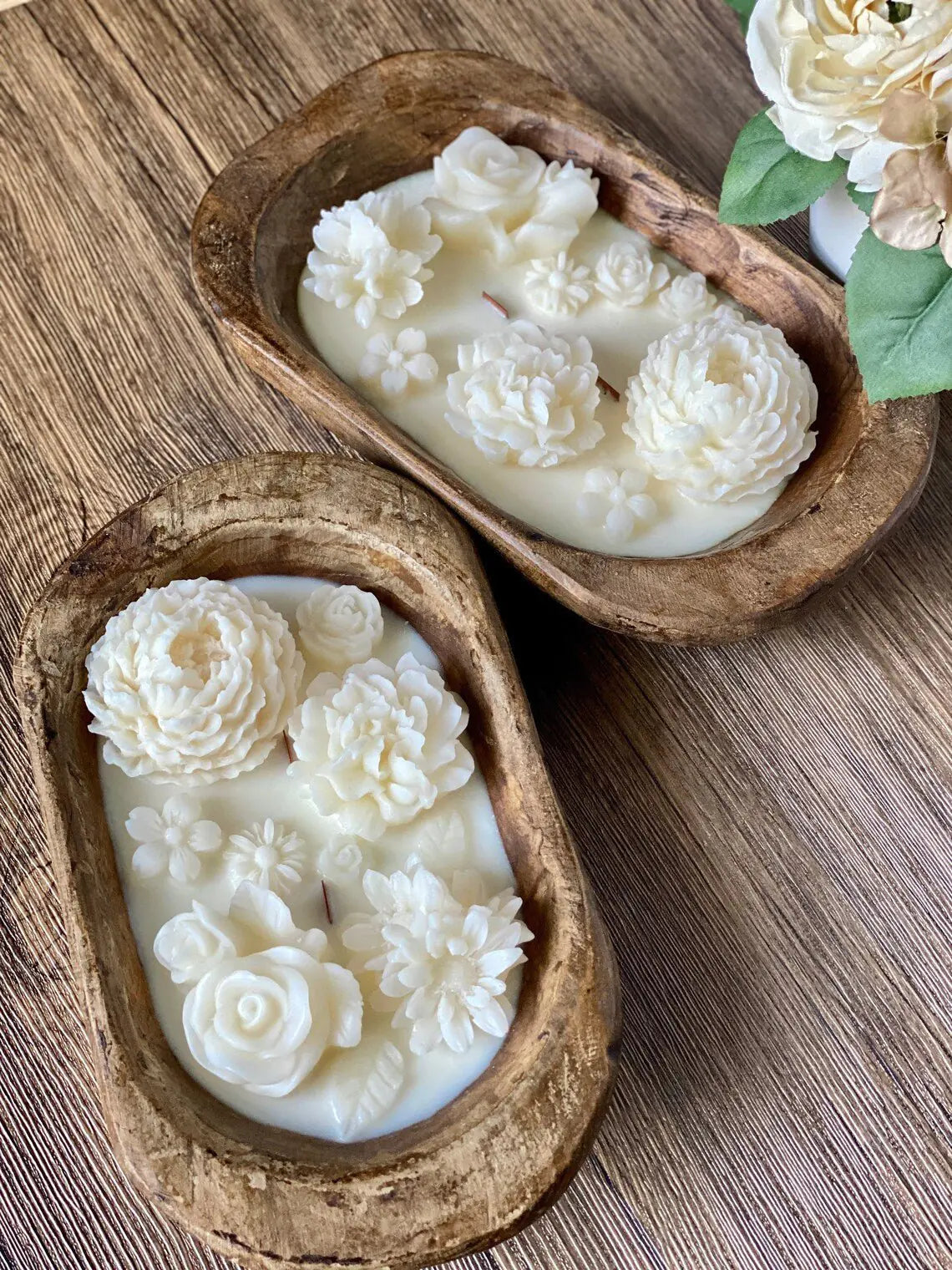 Botanic Aroma Wood Bowl Candle