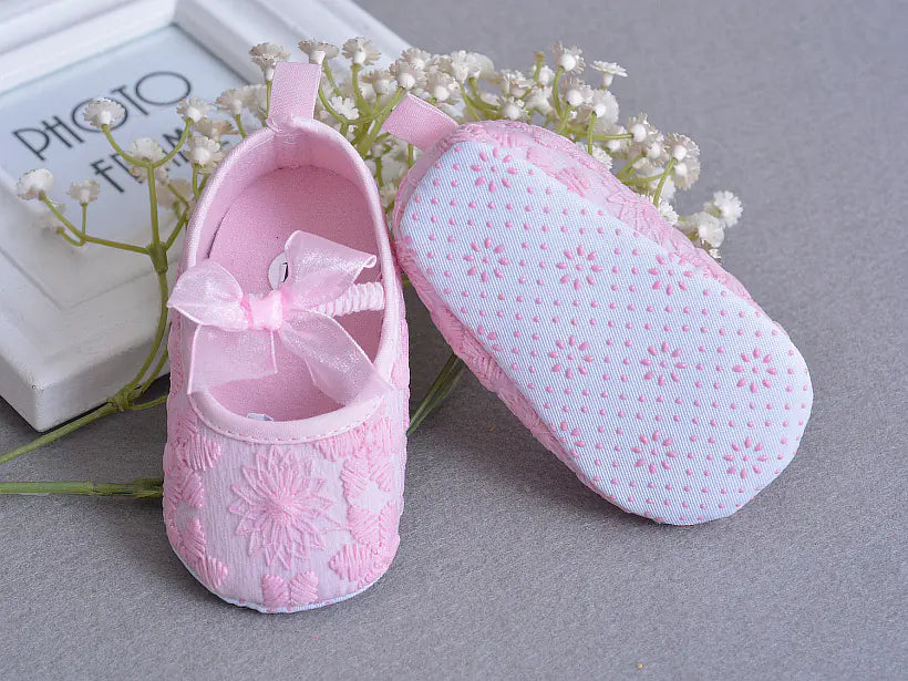 Lace Embellished Infant Shoes