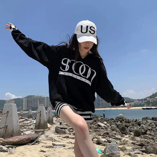 Checker Charm Cotton Sweatshirt