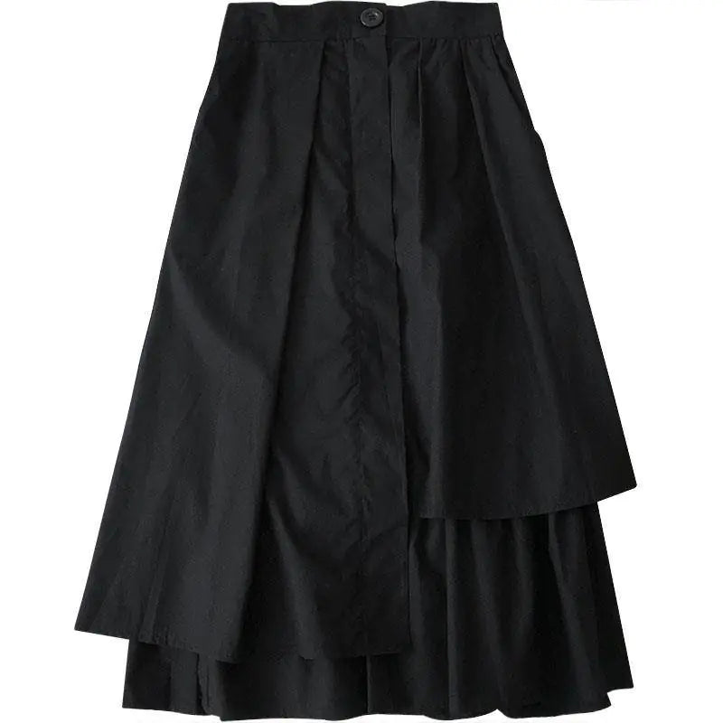 Chic High-Waist A-line Midi Skirt