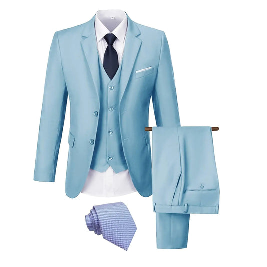 SkyView Men's 3-Piece Slim Fit Suit