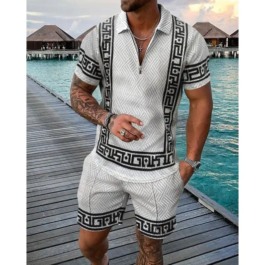 Striped Polo Shorts Combo