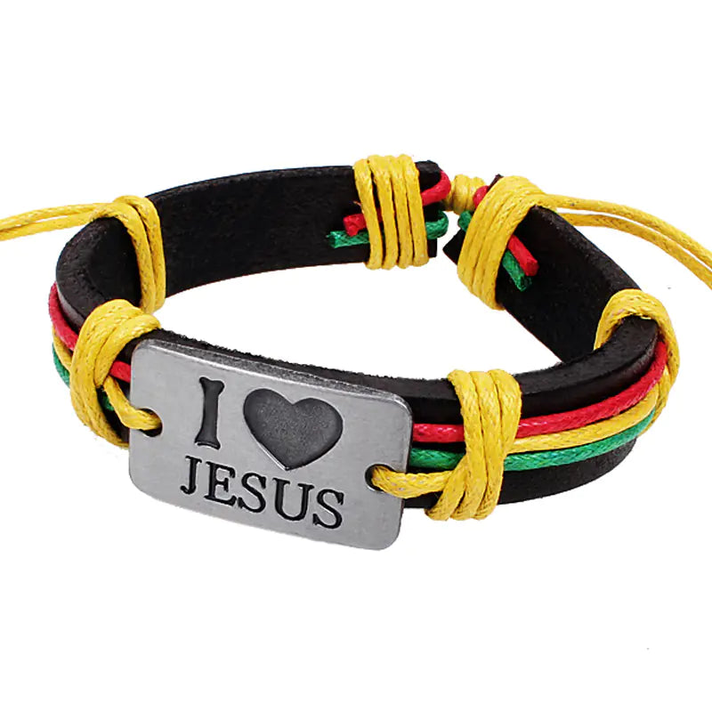 Classic Leather Letter Bracelet