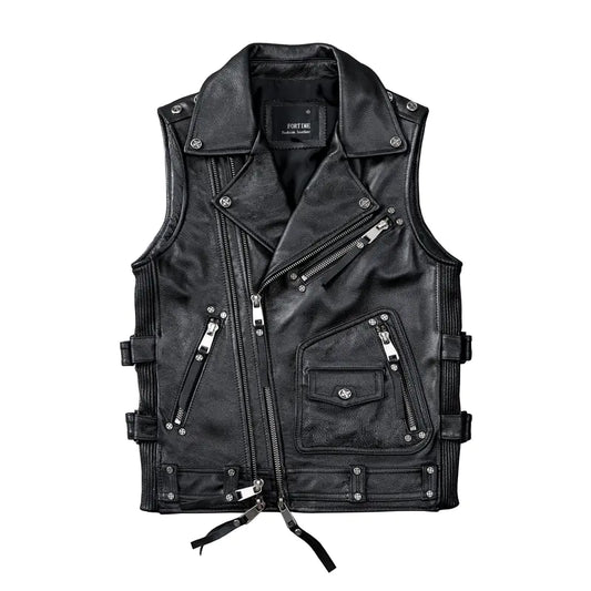 Urban Rider Leather Moto Vest