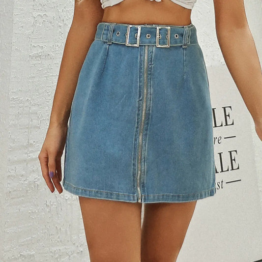 Chic Denim A-Line Mini