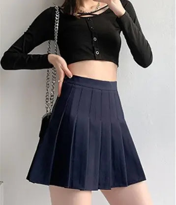 Trendy Geometric Pleated Skirt for Women
