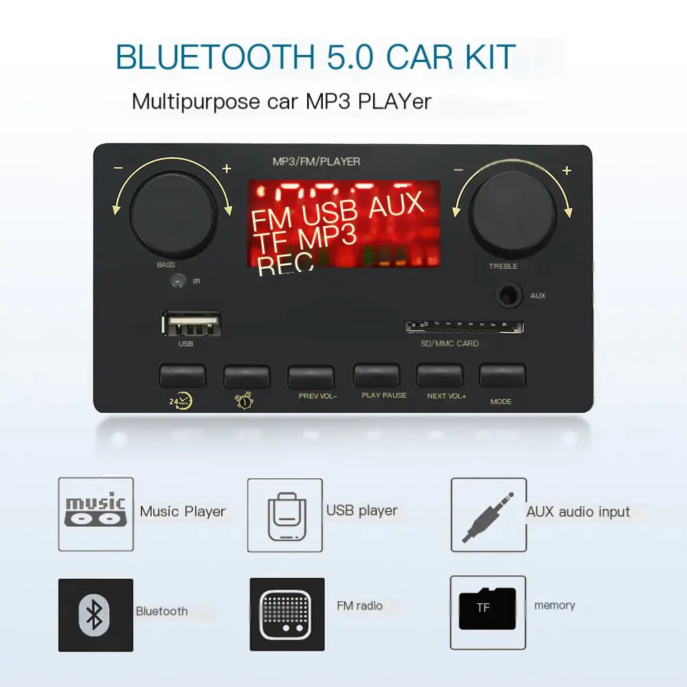12V Vehicle FM Sound System with MP3 and Decoder