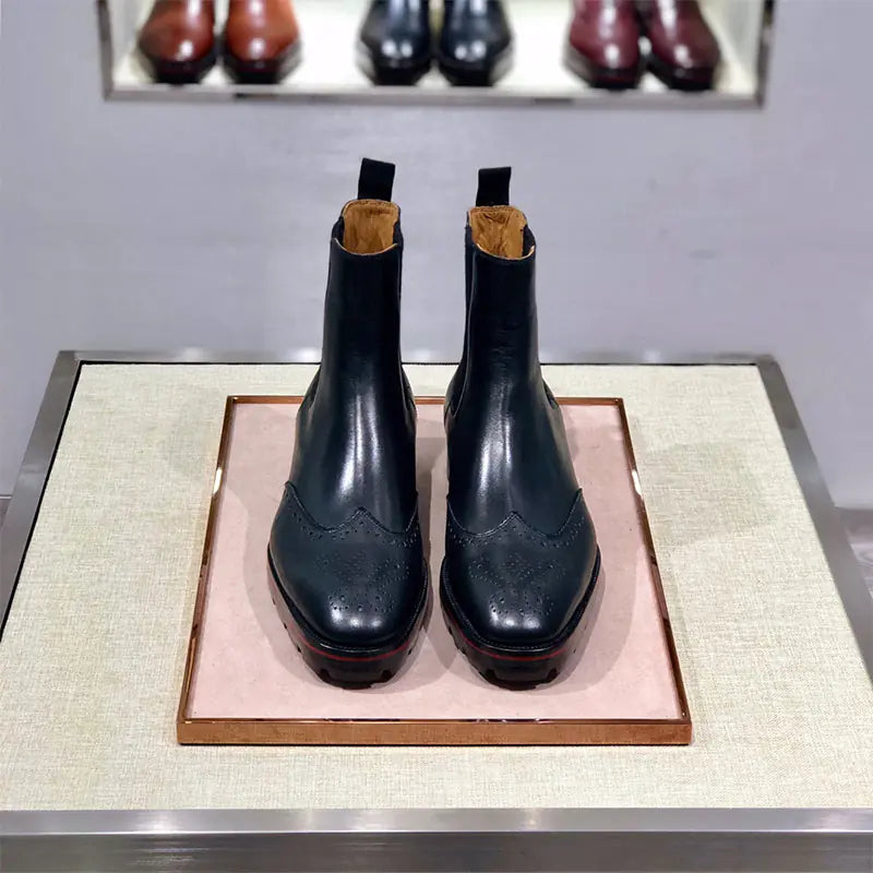 Men's Luxe Leather High-Tops for Business & Casual