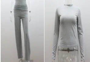 Chic Slim-Fit Top & Pants Ensemble