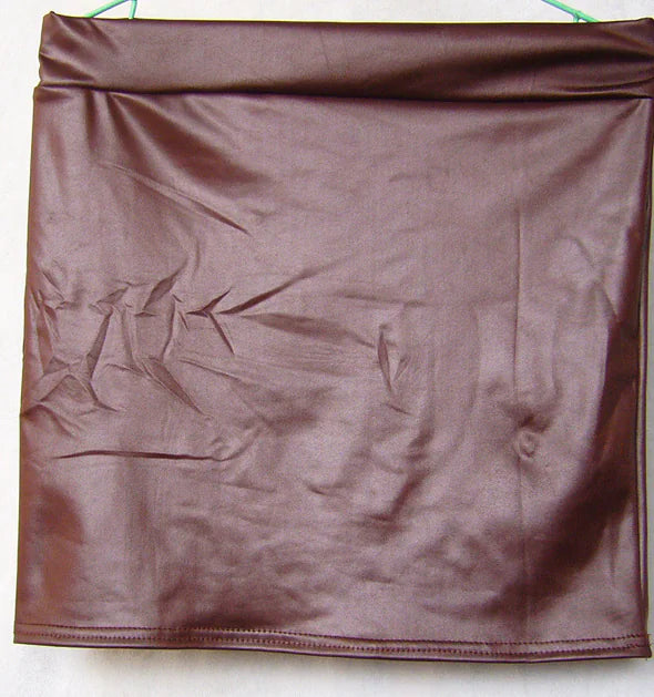Chic Faux Leather Mini Skirt - Curve Hugger