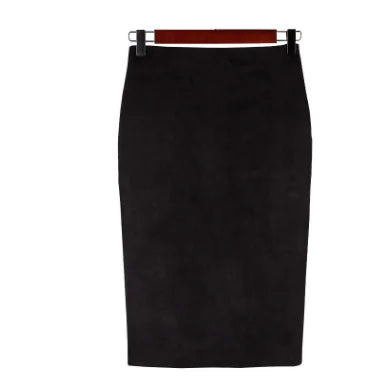 Chic Suede Midi Skirt