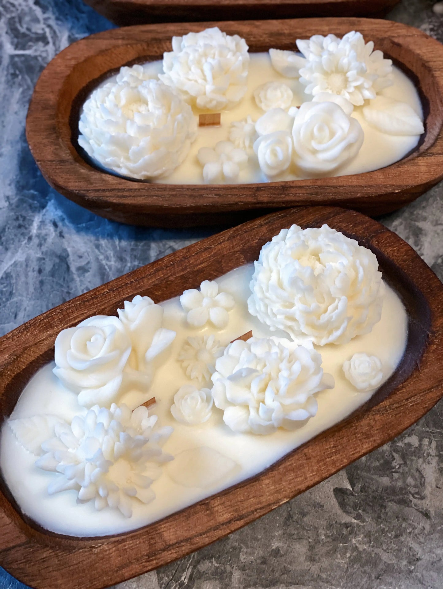 Botanic Aroma Wood Bowl Candle