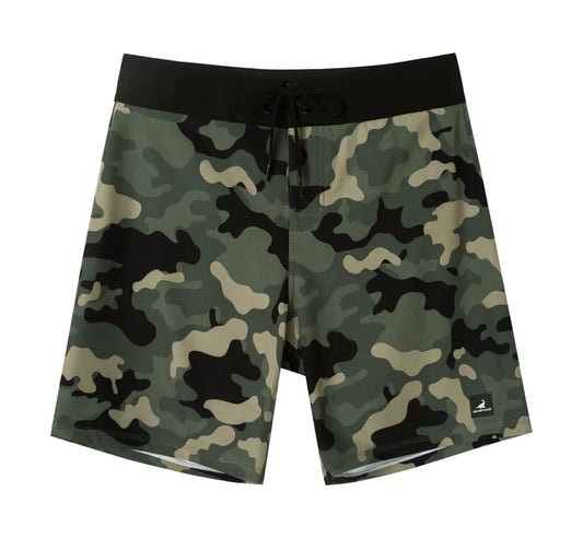 CrestWave Mens Board Shorts – Quick Dry 4-Way Stretch Swim Trunks