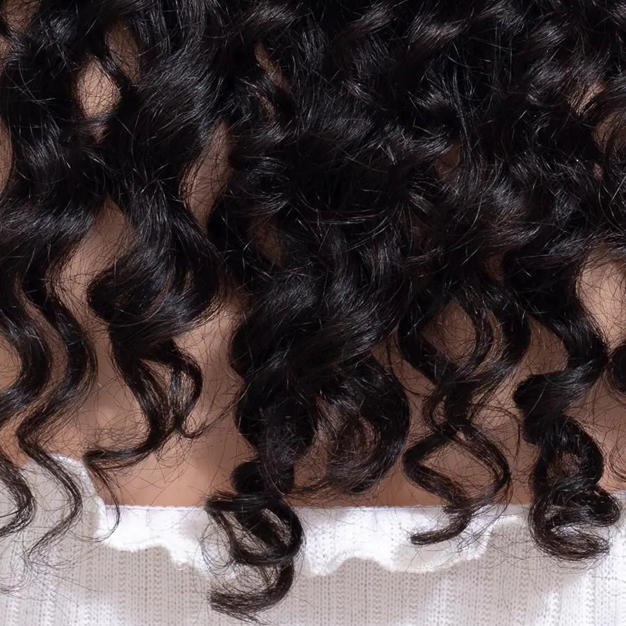 Chic Black Curly Front Lace Wig - Modern Fashion