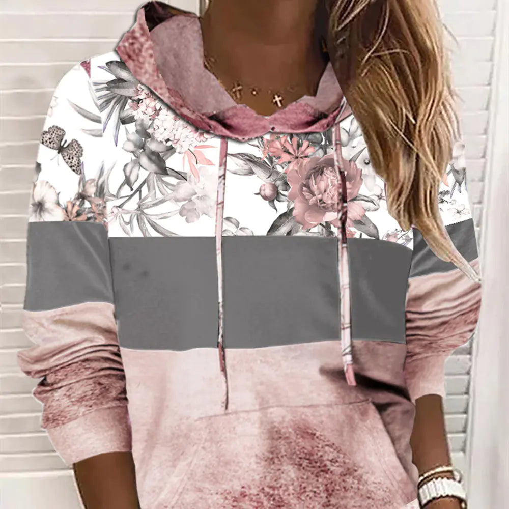 Stylish Printed Fleece Hoodie
