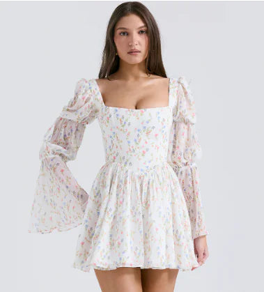 Chic Printed Chiffon Skirt