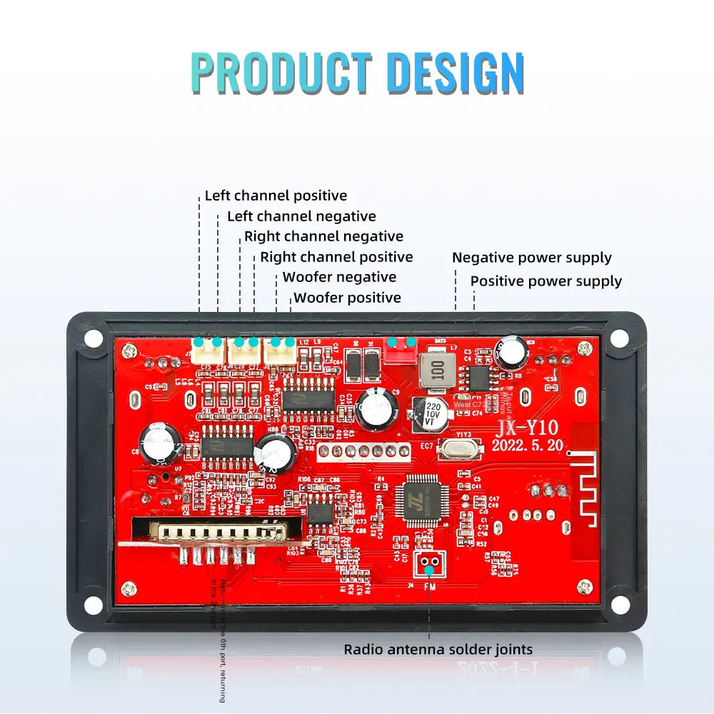 12V Vehicle FM Sound System with MP3 and Decoder