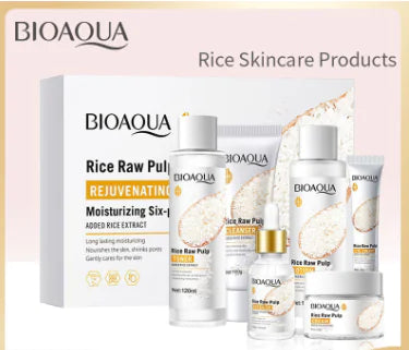 Rice Essence Daily Hydration Skincare Kit (6 Pieces)