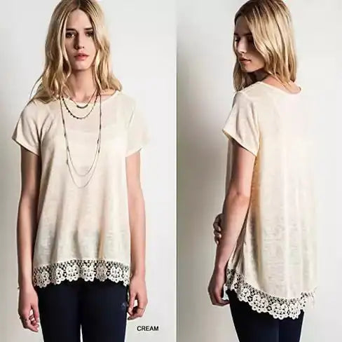 FEMINA Lace Detail Top