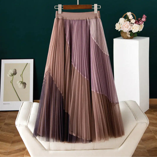 Amelia Pleated A-Line Skirt
